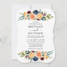 Elegant Vattenfärg Blandad Blommigt Greenery Bröll