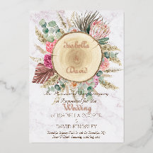 Elegant vattenfärg blommande bröllop | Inbjudan
