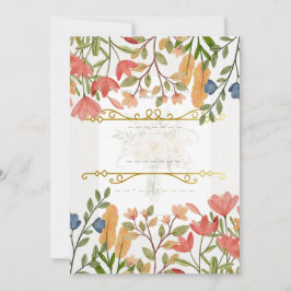 Elegant vattenfärg blommande bröllopsinbjudan | Sp Inbjudningar