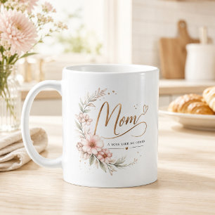 Elegant vattenfärg blommande Mamma En kärlek som i Kaffemugg