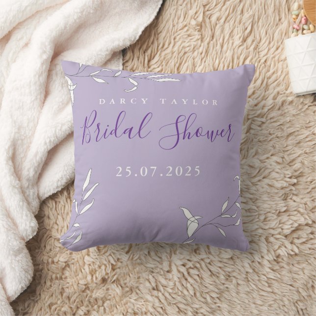 elegant,vattenfärg,blommig,bröllopsdusch lavendel kudde (Filt)