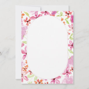 Elegant vattenfärg blommig bröllopsinbjudan spara datumet