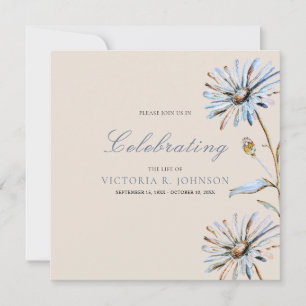 Elegant vattenfärg Blommig Livs firande Inbjudningar
