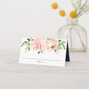 Elegant Vattenfärg  Blommigt Bröllop Placeringskort