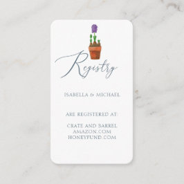 Elegant vattenfärg blomster bröllopsregister tilläggskort