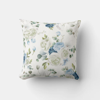 Elegant vattenfärg blomster dekorativt mönster kudde