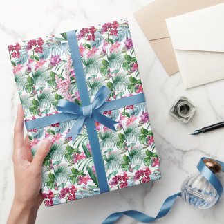 Elegant vattenfärg blomster dekorativt mönster vis presentpapper