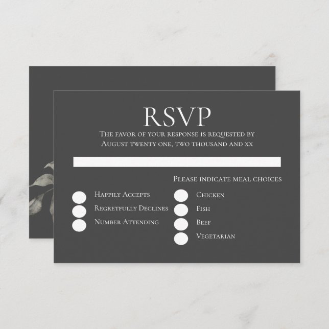 Elegant vattenfärg blomstermålning bröllop inbjudningar (Fram/baksida)