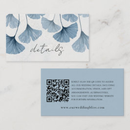 Elegant vattenfärg botanisk QR-kod bröllop Tilläggskort