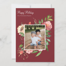 Elegant Vattenfärg Botaniskt Blommigt Foto