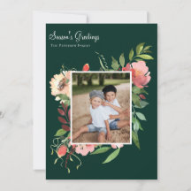 Elegant Vattenfärg Botaniskt Blommigt Foto