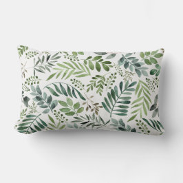 Elegant Vattenfärg Botaniskt Löv Dekorativ kudde