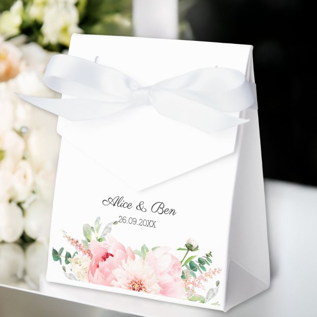 Elegant vattenfärg Botaniskt Vår Presentaskar (Personalized Elegant watercolor Botanical Spring Favor Boxes
)