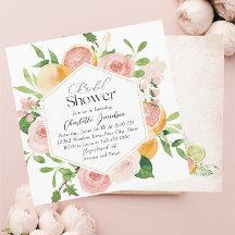 Elegant Vattenfärg Citrus Rosa Flowers Möhippa Sho