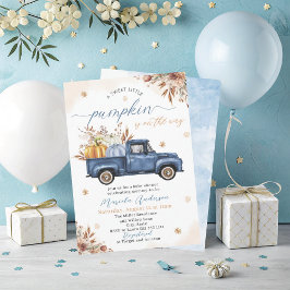 Elegant Vattenfärg en söt liten pumpa Baby Sho Inbjudningar