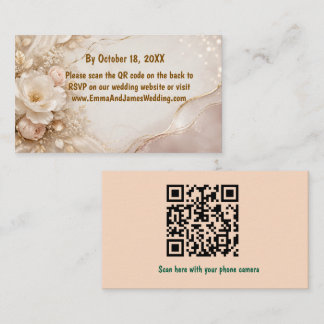 Elegant vattenfärg Eukalyptus Grönska QR-kod Ons Visitkort