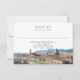 Elegant vattenfärg Florens Italien Bröllop OSA Kort