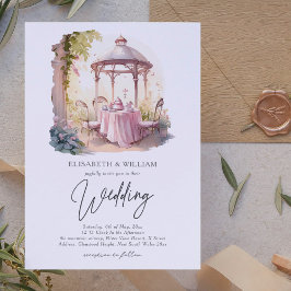 Elegant, vattenfärg Garden Wedding Inbjudningar