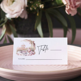 Elegant, vattenfärg Garden Wedding Placeringskort