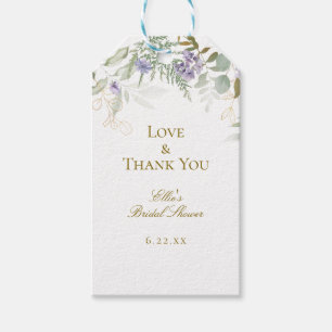 Elegant vattenfärg grönska bröllop brud shower presentetikett