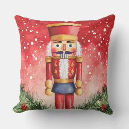 Elegant Vattenfärg Julgran Pillow Kudde