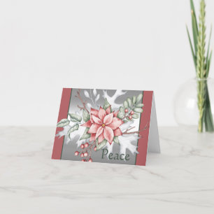 Elegant vattenfärg julstjärna skräddarsydd jul helgkort