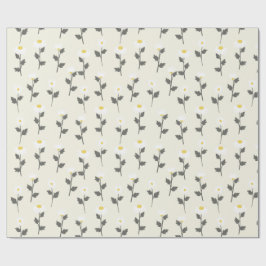 Elegant vattenfärg kamille tusensköns blomster presentpapper