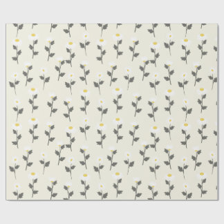 Elegant vattenfärg kamille tusensköns blomster presentpapper