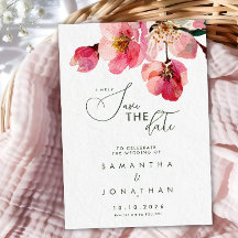 Elegant vattenfärg korallrosa blommig