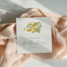 Elegant Vattenfärg Lemon Baby Shower