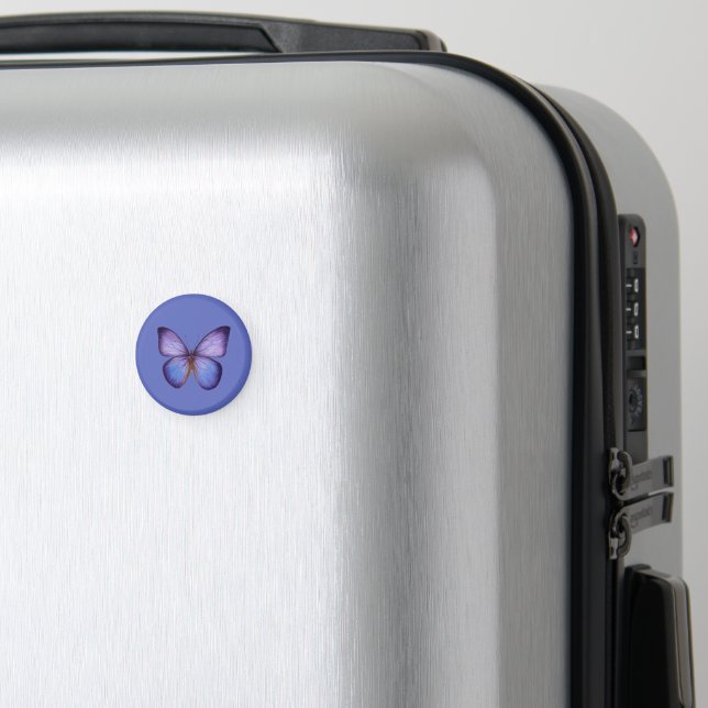 Elegant Vattenfärg Lila Fjäril Magnet (In Situ (Luggage))