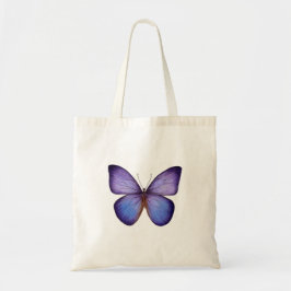 Elegant Vattenfärg Lila Fjäril Tygkasse
