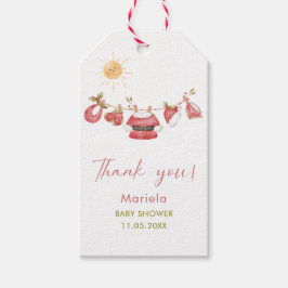 Elegant Vattenfärg Little Star Santa Baby Shower Presentetikett