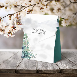 Elegant vattenfärg löv presentförpackning för bröl presentaskar