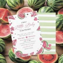 Elegant Vattenfärg Melon Baby Shower