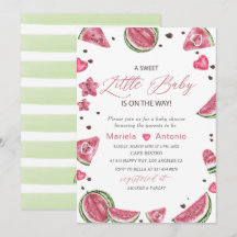 Elegant Vattenfärg Melon Baby Shower