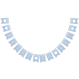 Elegant Vattenfärg något blått Bride ska vara Vimplar