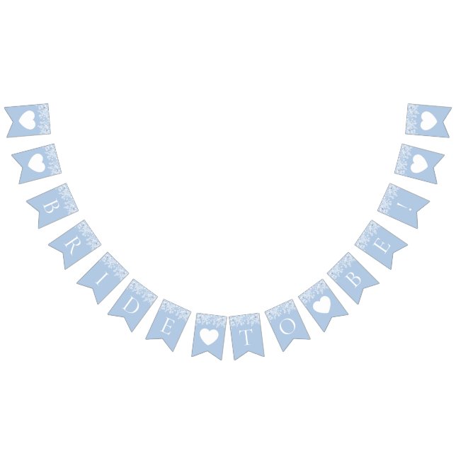 Elegant Vattenfärg något blått Bride ska vara Vimplar (Alla)