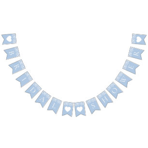 Elegant Vattenfärg något blått Möhippa Vimplar