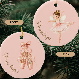 Elegant vattenfärg Nötknäppare Ballerina Balett Julgransprydnad Keramik