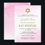 Elegant Vattenfärg Pastel Rosa Guld Bat mitzvah Inbjudningar<br><div class="desc">Elegant Vattentärsfärg Pastel Rosa Guld Bat mitzvah inbjudan</div>