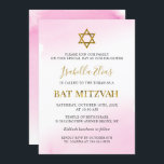 Elegant Vattenfärg Pastel Rosa Guld Bat mitzvah Inbjudningar<br><div class="desc">Elegant Vattentärsfärg Pastel Rosa Guld Bat mitzvah inbjudan</div>