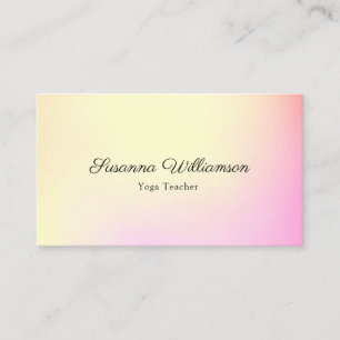 Elegant Vattenfärg Pastel Rosa Holograph Visitkort