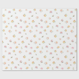 Elegant vattenfärg Pastell Rosa Rodnad Rosor Mönst Presentpapper