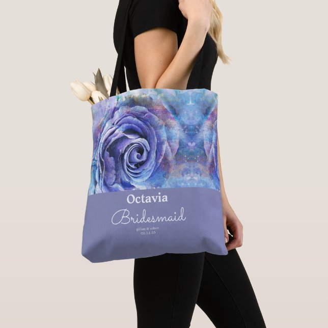 Elegant Vattenfärg Ro Tote Bag Tygkasse (Närbild)