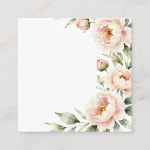 Elegant vattenfärg rodnad peony blomsterbakgrund tilläggskort