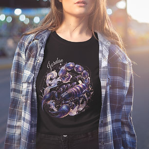 Elegant Vattenfärg Scorpio Zodiac-Anpassningsbar T Shirt