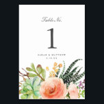 Elegant Vattenfärg Succulent | BRÖLLOP Bordsnummer<br><div class="desc">Det här bordsnumret i bröllop har en vacker vattenfärgad bukett av subkulenter och ro parad med elegant typografi. Det är perfektens val för en rustik ännu elegant bröllop. Den här designen koordinerar med vår Elegant Watercolor Succulent bröllopssviten. Se nedan för mer delar i den här utformningen!</div>