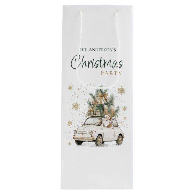Elegant Vattenfärg Tomte Julfest  (Framsidan)