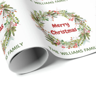 Elegant Vattenfärg Utandningsjul Presentpapper
